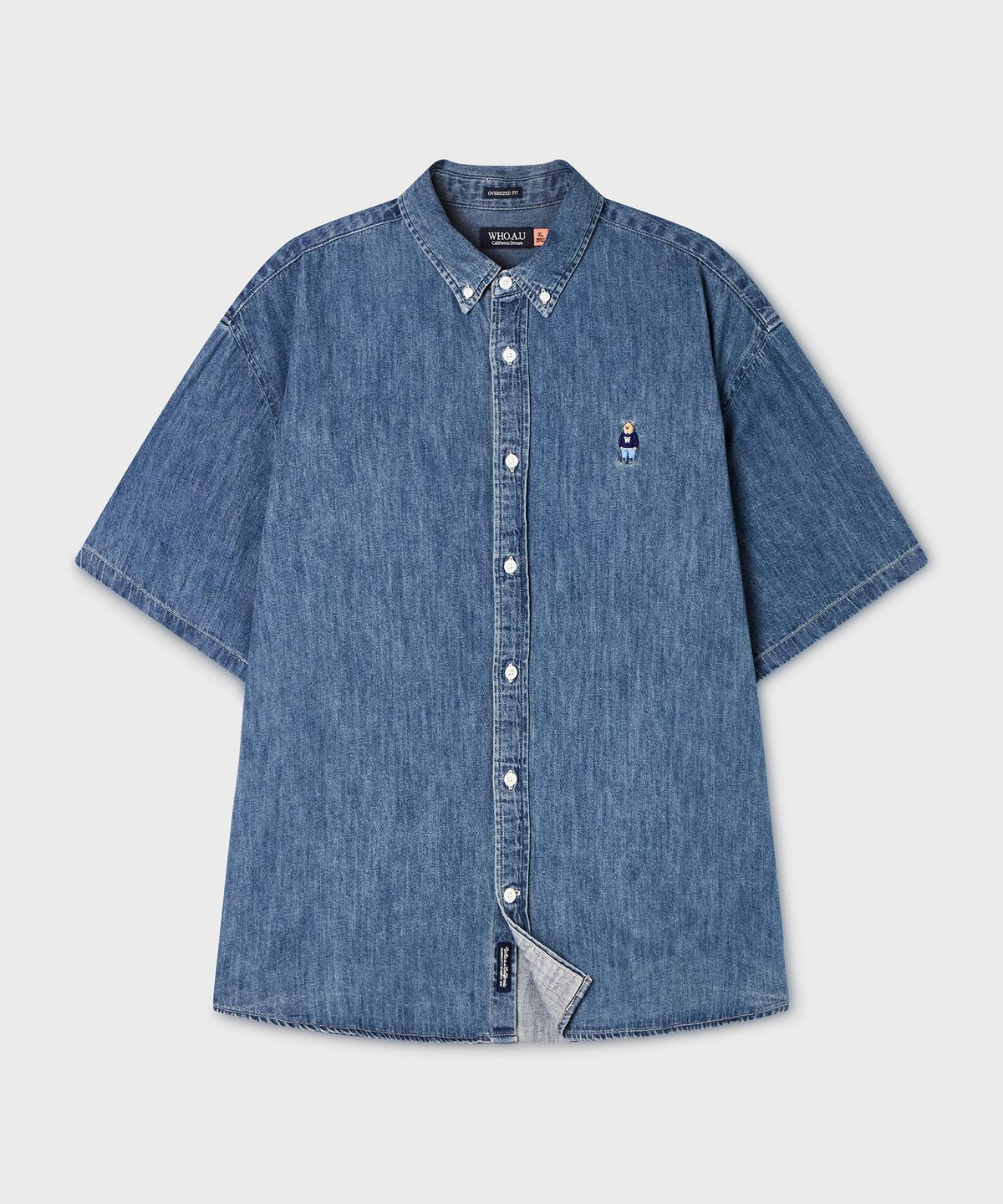 후아유(WHO.A.U) Steve Denim Short Sleeve Shirts / WHYJG2512U