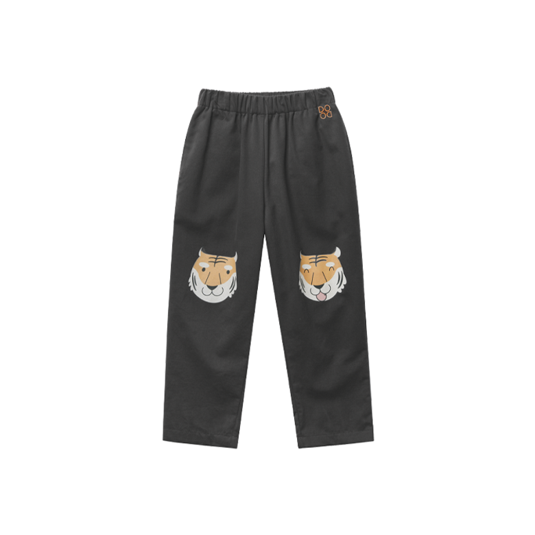 Simply Dodo Pants with Tigers (Dark Charcoal)_아동용 바지