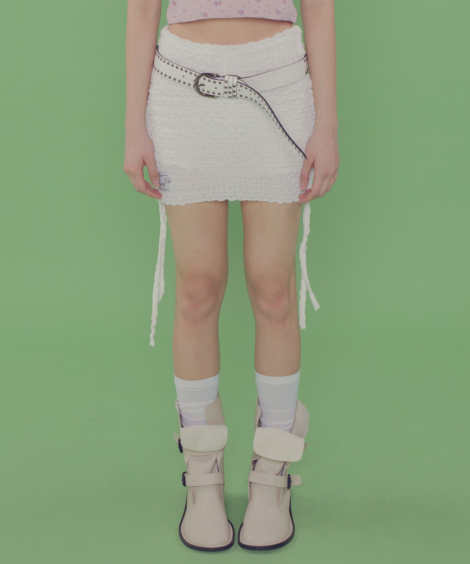 ☆NASTY FANCY CLUB☆ NF Eris Shirring Pants SkirtBLACKF24QD8 MUSINSA | FANCY CLUB [NF] Eris Shirring Pants Skirt_(WHITE)_