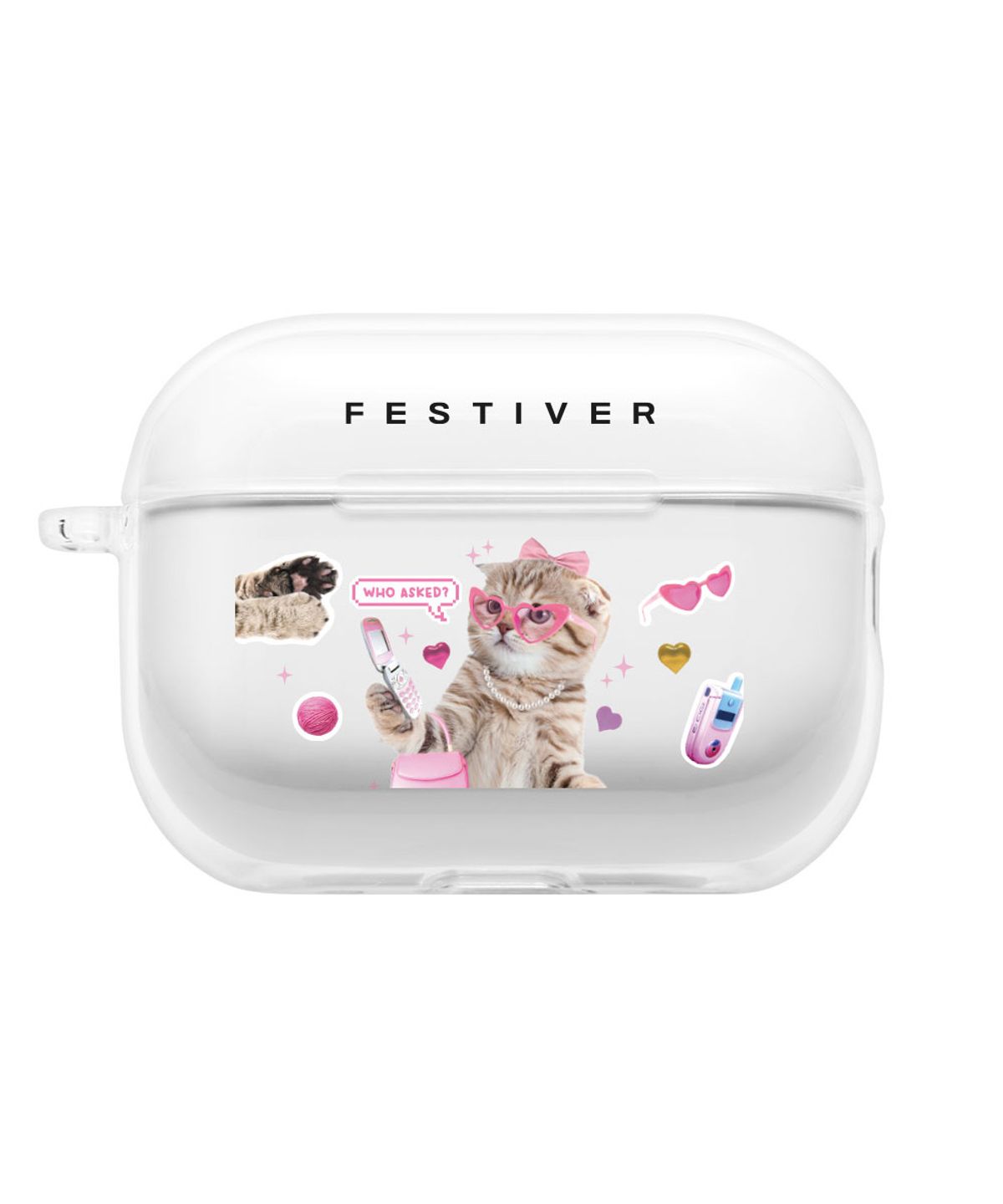 페스티버(FESTIVER) 어도러블 퀸카 냥이 에어팟 케이스