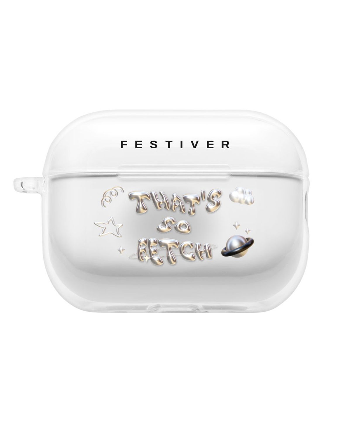 페스티버(FESTIVER) 어도러블 실버 머쨍이 에어팟 케이스