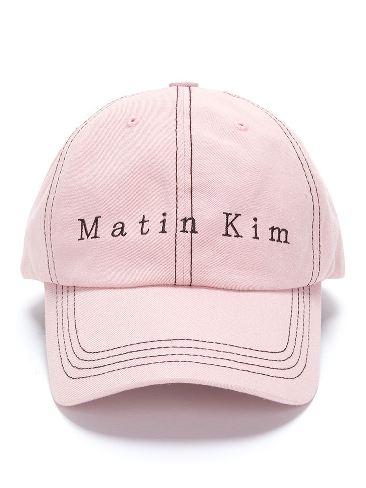 마뗑킴(MATIN KIM) MATIN STITCH BALL CAP IN LIGHT PINK