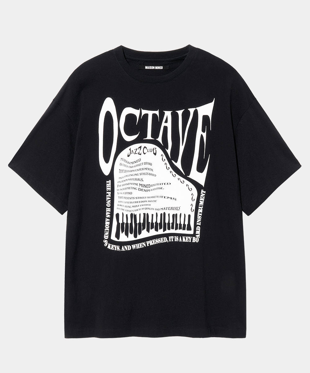 【MAISON MINED】24SS★ OCTAVE HALF T MUSINSA | MAISON MINED OCTAVE HALF T BLACK