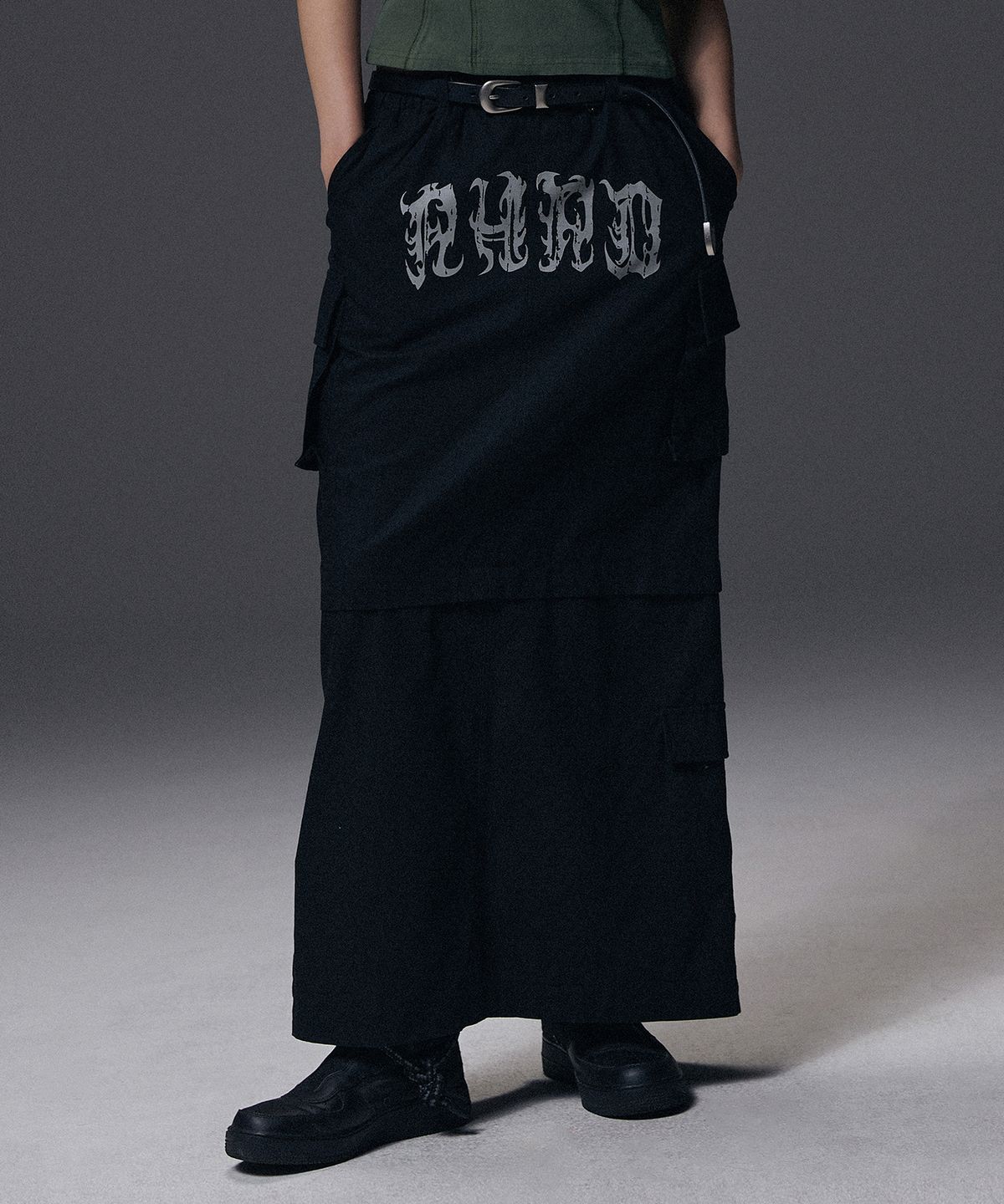 낫포너드(NOT4NERD) W Ripstop Cargo Long Skirt - Black