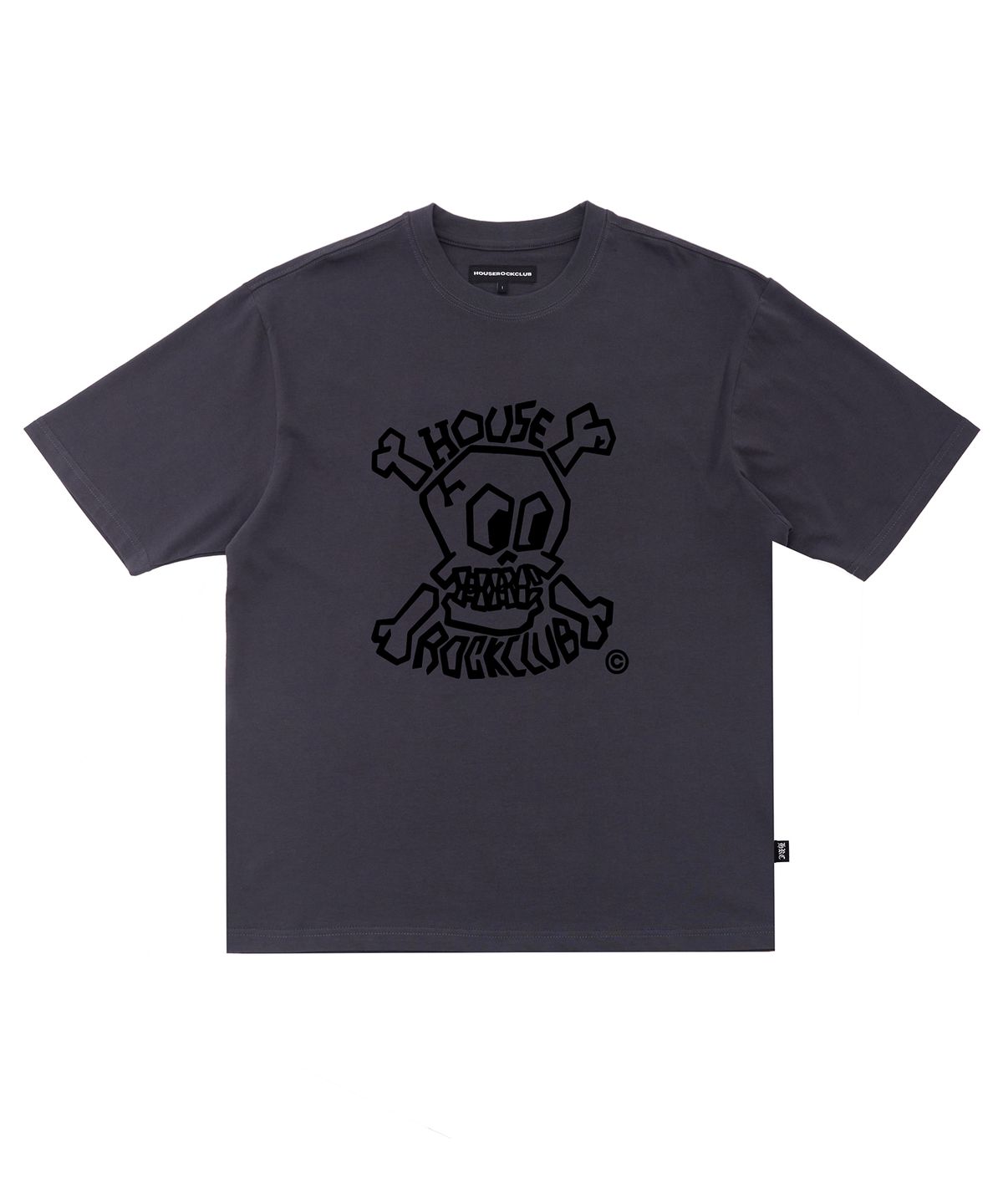 하우스 락 클럽(HOUSE ROCK CLUB) GARAGE SKULL TEE - CHARCOAL