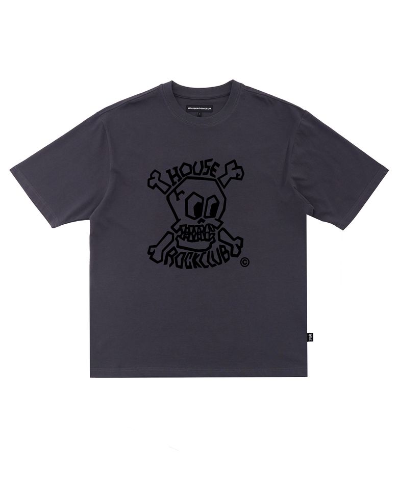 GARAGE SKULL TEE - CHARCOAL