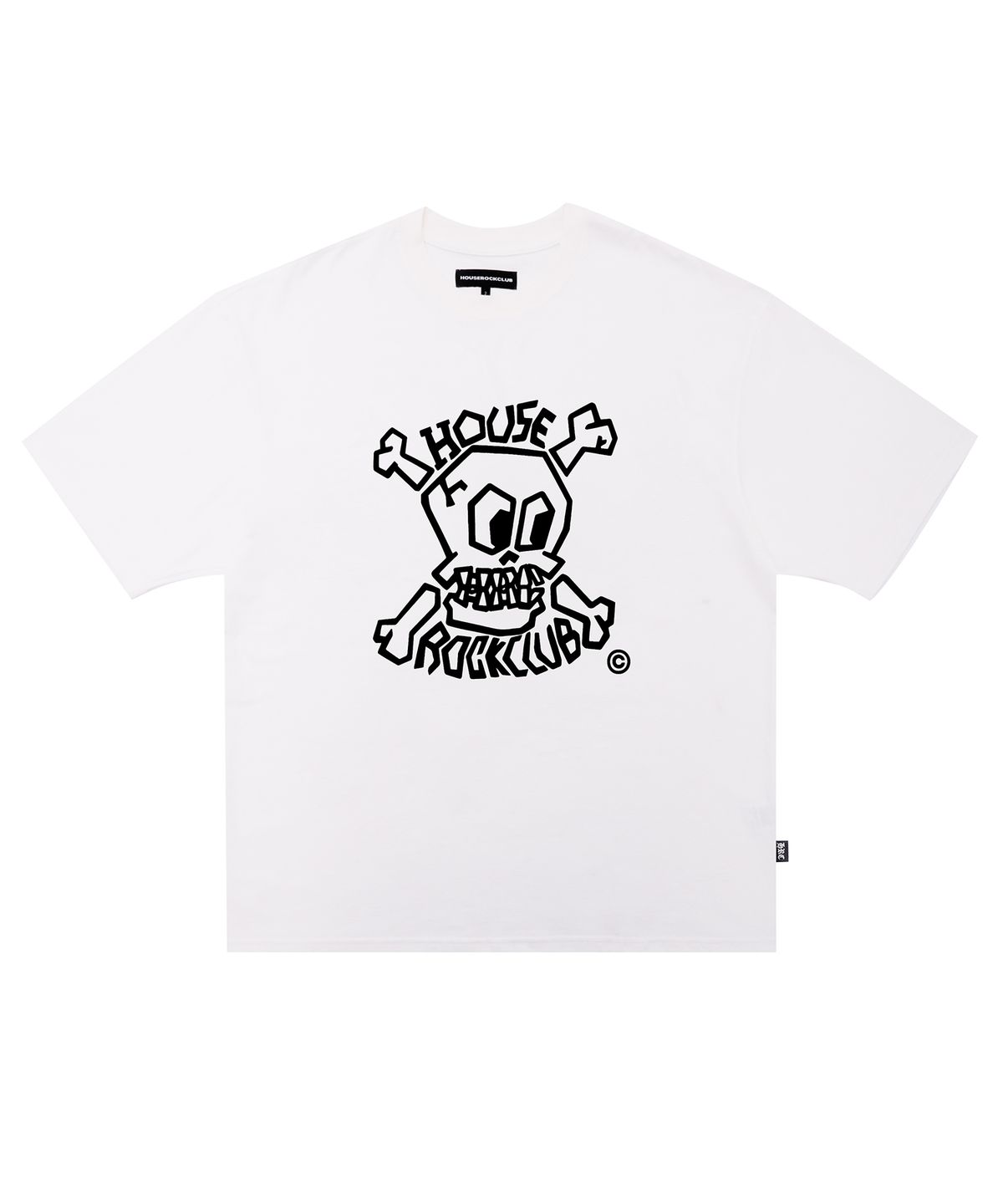 하우스 락 클럽(HOUSE ROCK CLUB) GARAGE SKULL TEE - VINTAGE WHITE