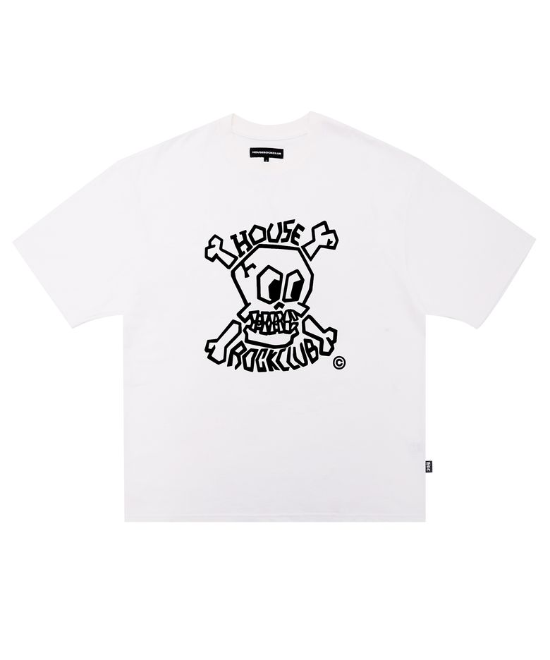 GARAGE SKULL TEE - VINTAGE WHITE