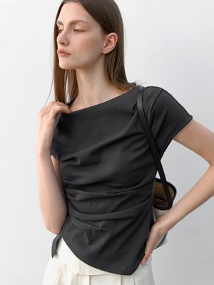 LOND WAIST TUCK  BLOUSE(Z-BL-4225)