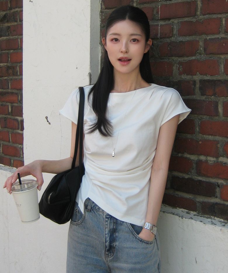 LOND WAIST TUCK  BLOUSE(Z-BL-4225)