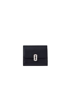 Magpie Flap Half Wallet (맥파이 플랩 반지갑) Black
