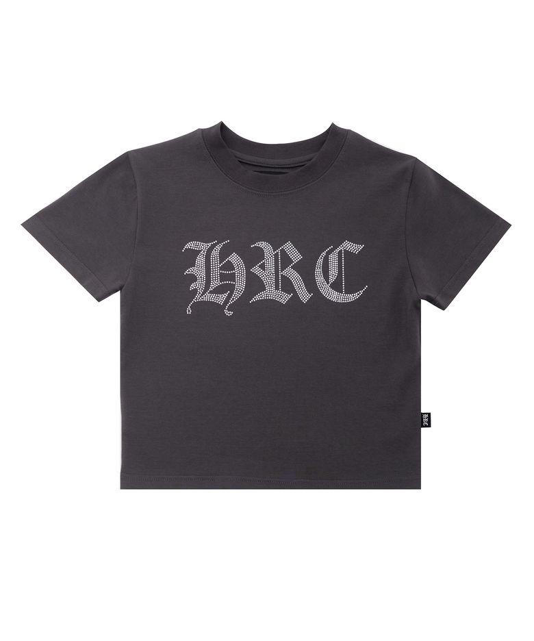 HRC CROP TEE - CHARCOAL