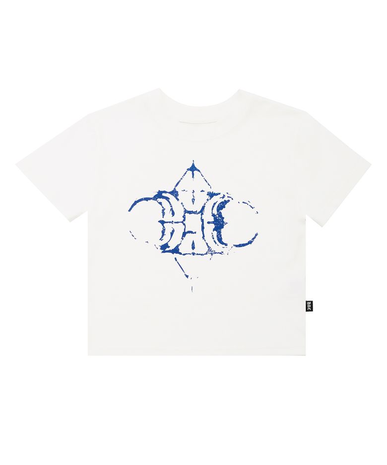 ROCK LOGO CROP TEE - WHITE
