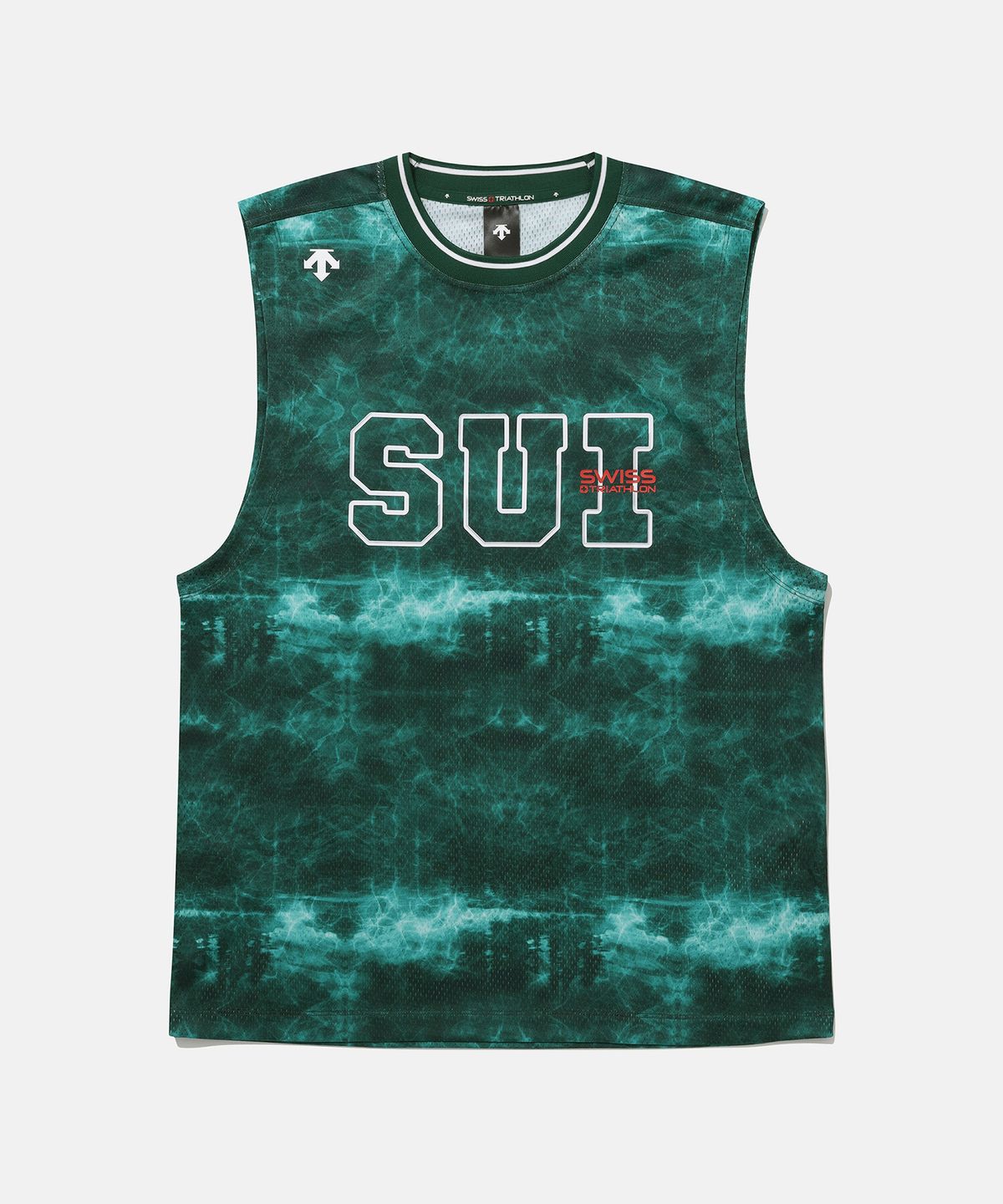 데상트(DESCENTE) SUI 팀 메쉬 슬리브리스 그린(SP221IST51)