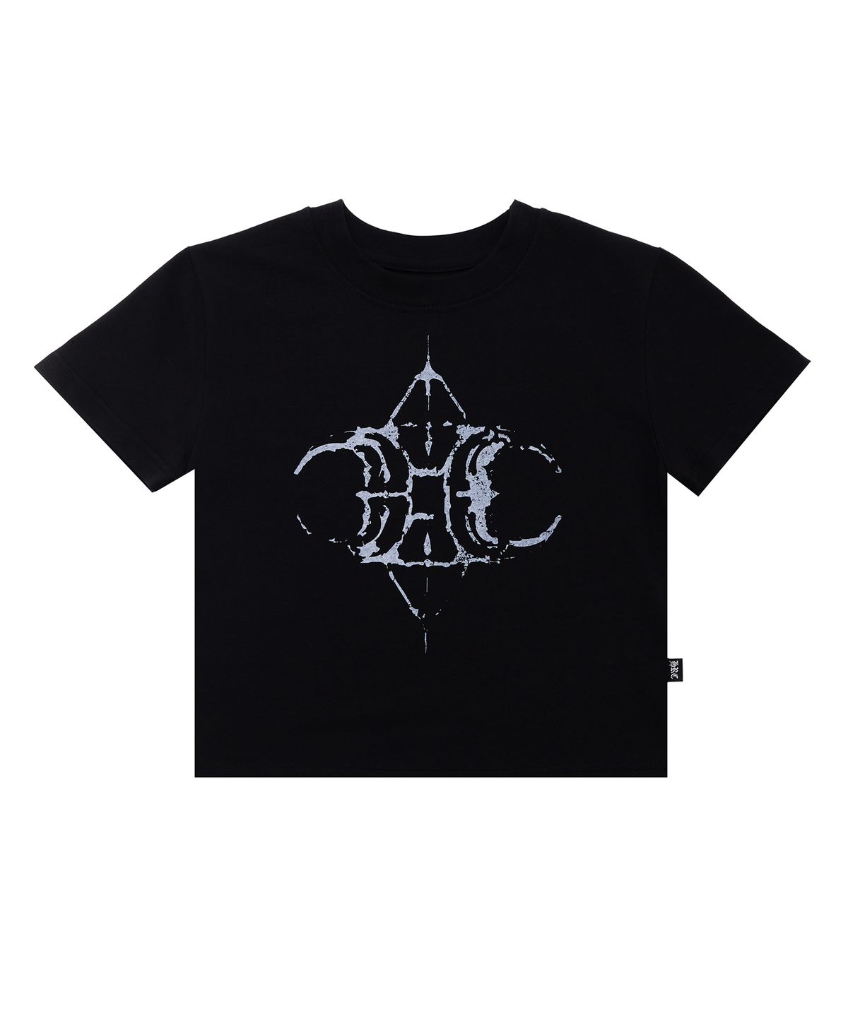 하우스 락 클럽(HOUSE ROCK CLUB) ROCK LOGO CROP TEE - BLACK