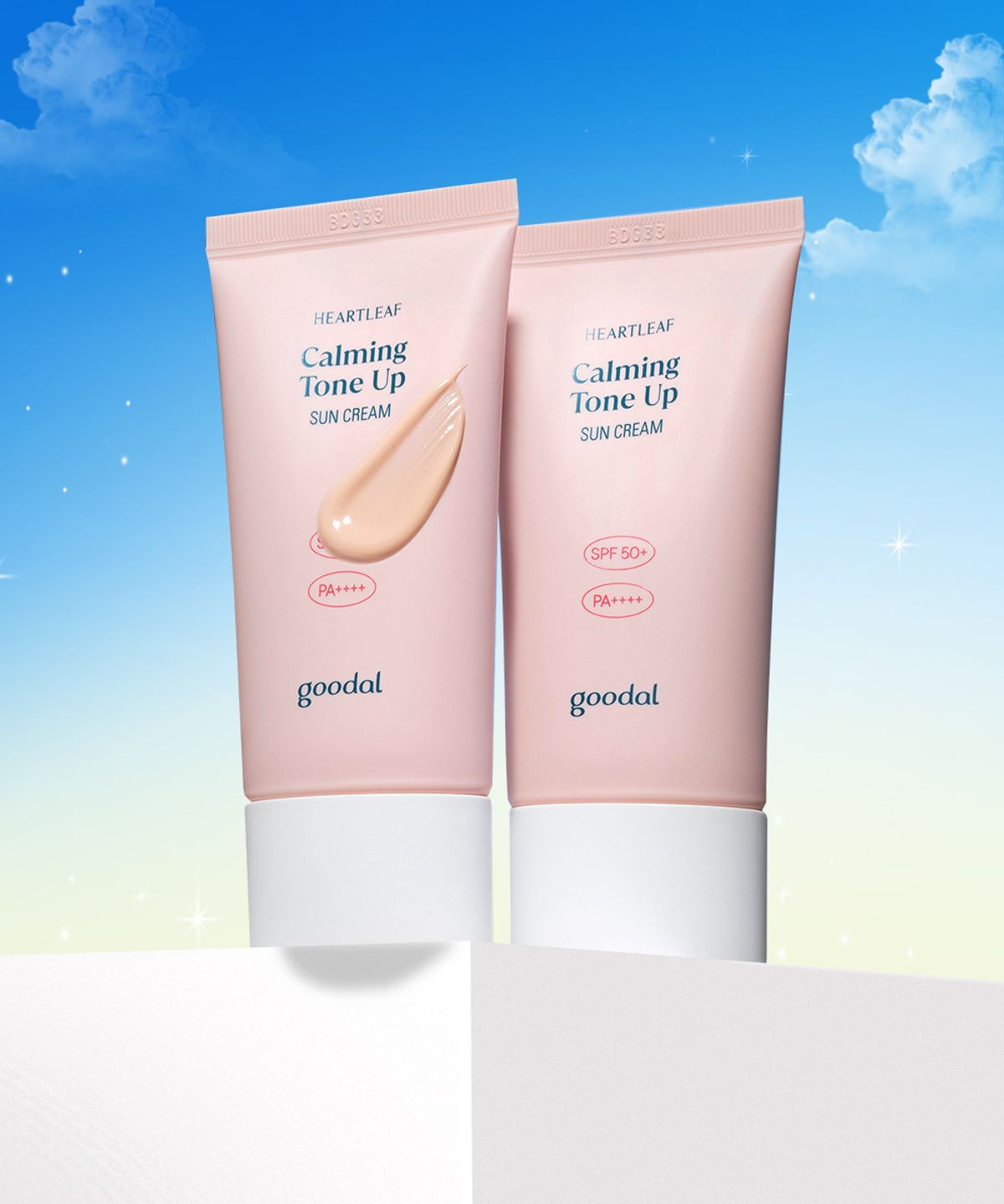 구달(GOODAL) [2pack] 맑은 어성초 진정 수분 톤업 선크림 50ml [증정]청귤 클렌징오일20ml