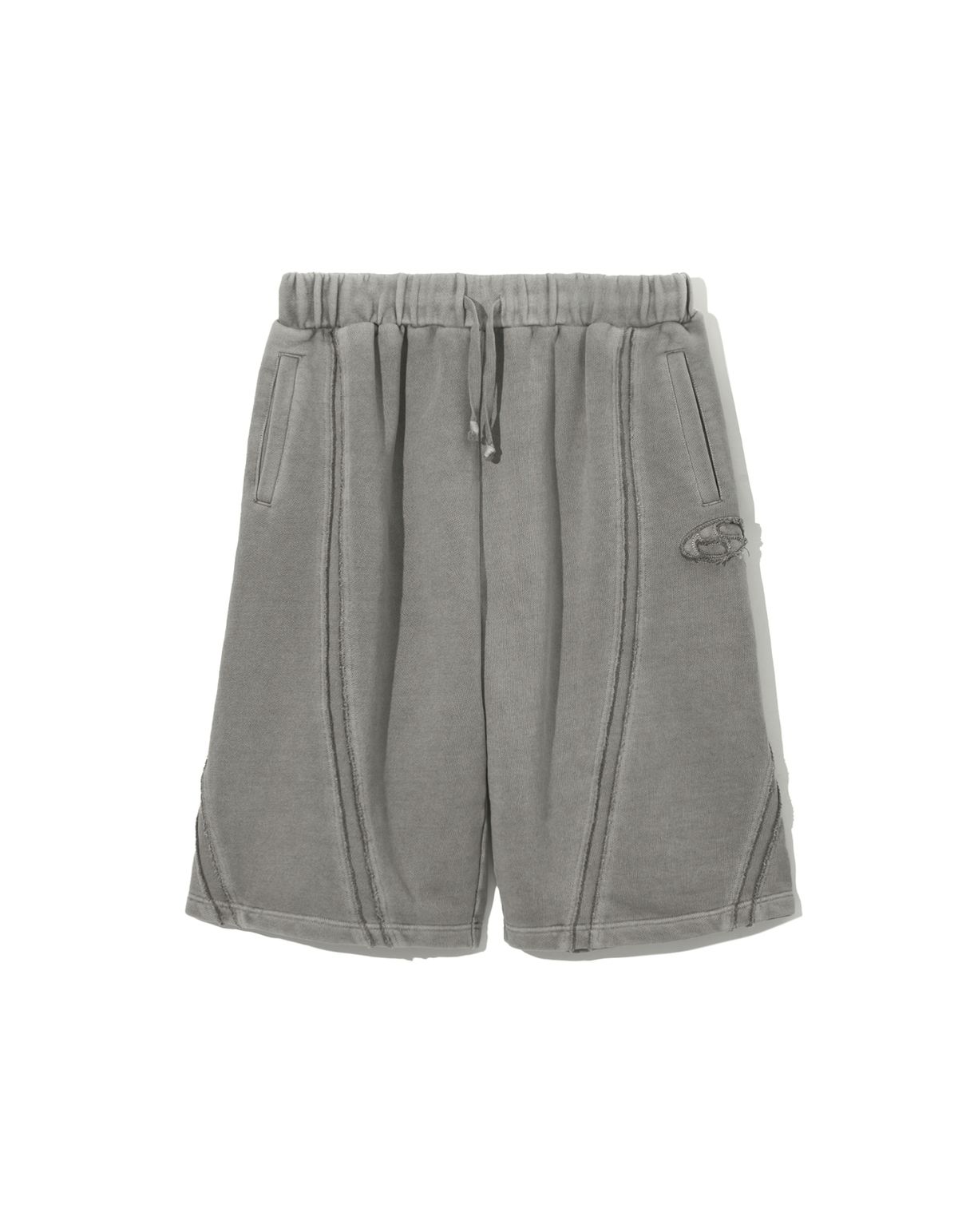 로어즈(LORES) Curved Panel Sweat Shorts - Grey