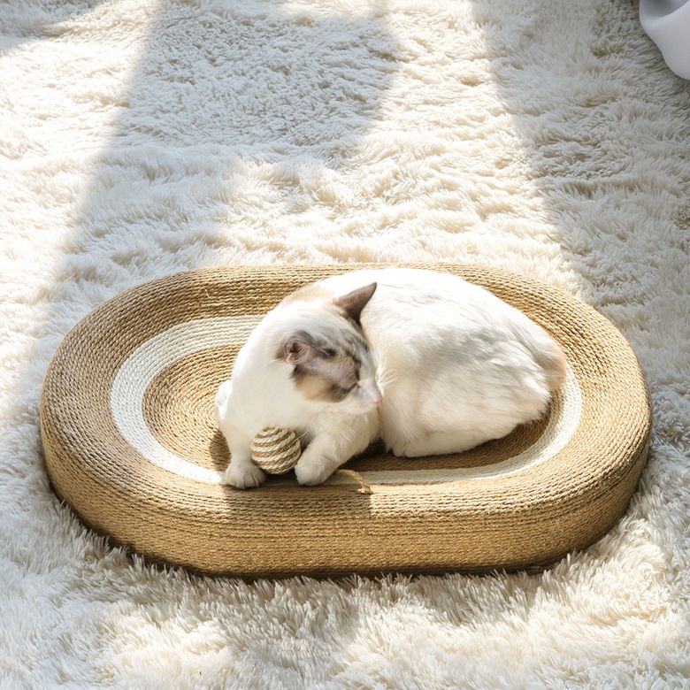 고양이 스크래쳐 특대형 사이잘삼 침대 60x40