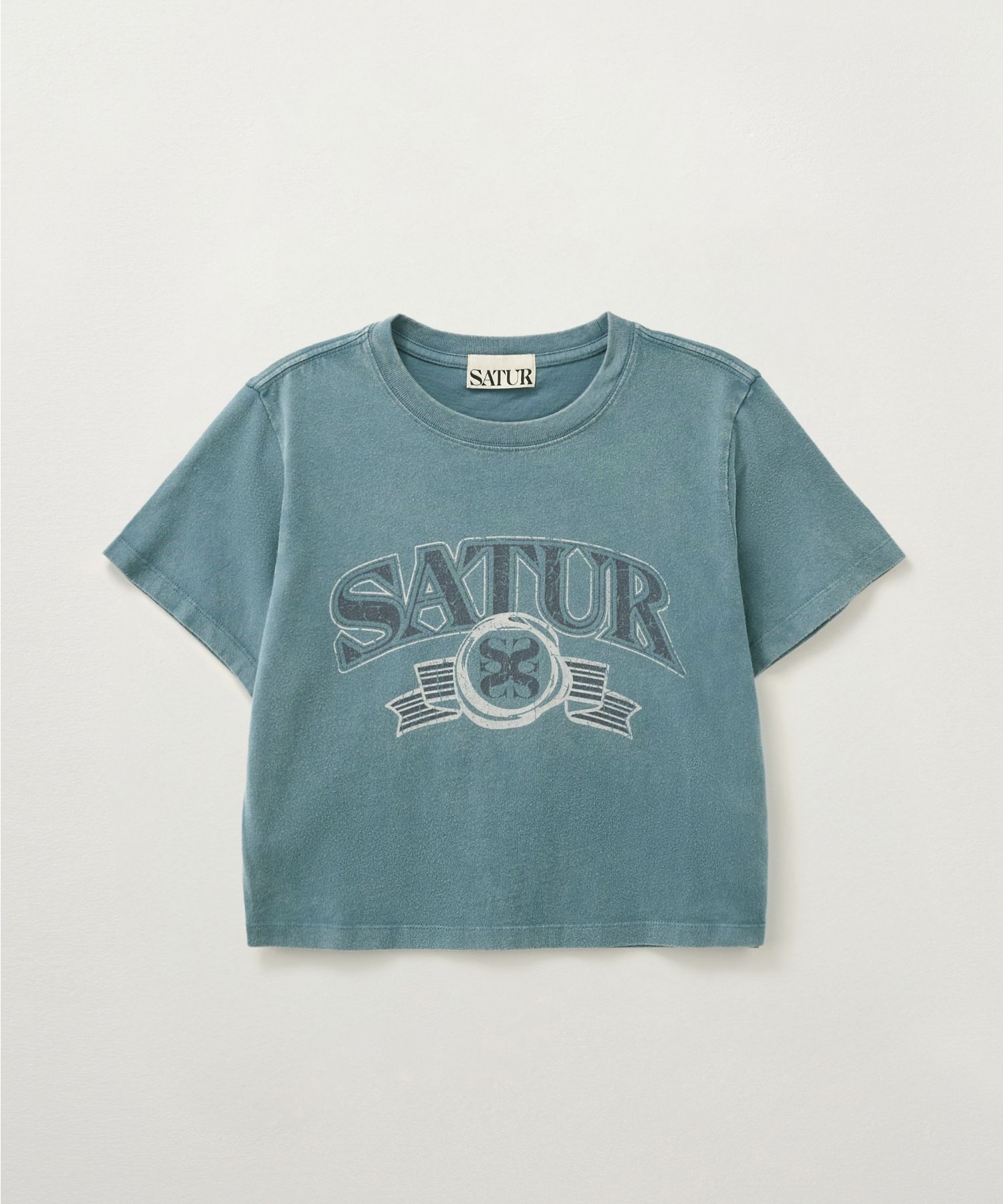 [韓国人気]★SATUR★(WOMAN) ARCH LOGO PIGMENT WASHED T SHIRT MUSINSA | SATUR (W) Arch Logo Pigment Washed Short Sleeve T