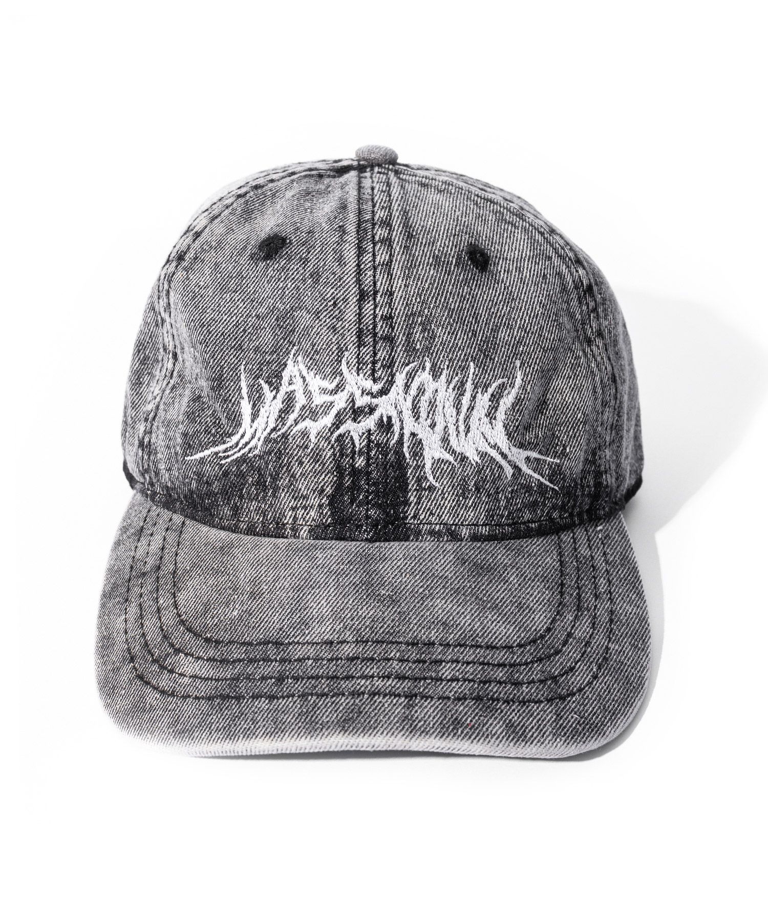MUSINSA | MASSNOUN Metal Logo Washed Dying Ball Cap MSFAC003-BW