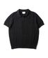 피셔맨 오픈 카라 하프 니트 블랙