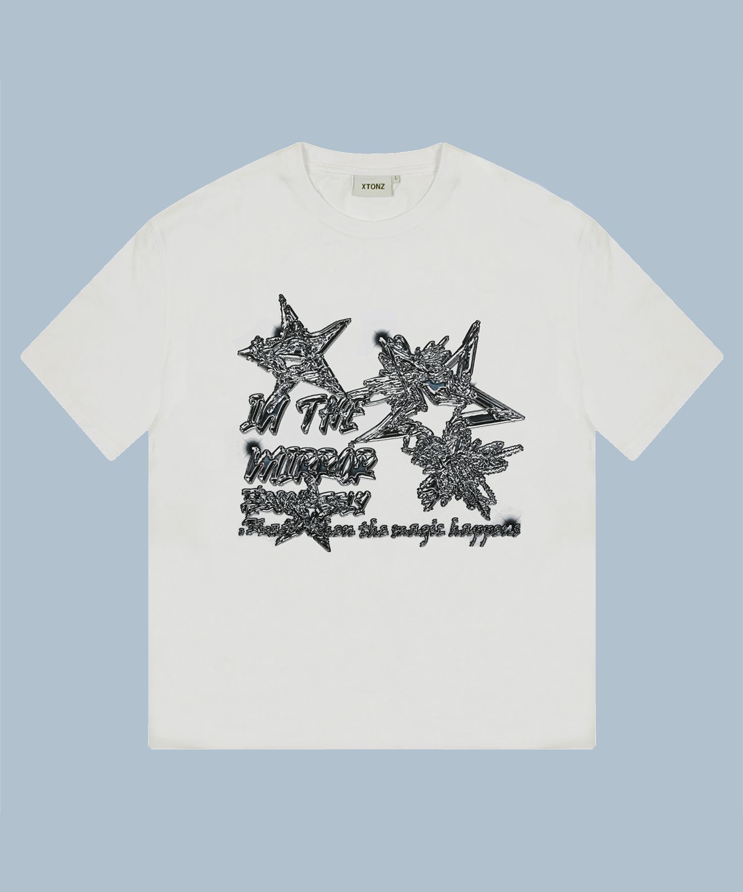 トップスその他 XTONZ XTT084 Star Mirror Short Sleeve T-Shirt WHITE XTT084WH MUSINSA公式 | XTONZ XTT084 Star Mirror Short-Sleeved T-shirt