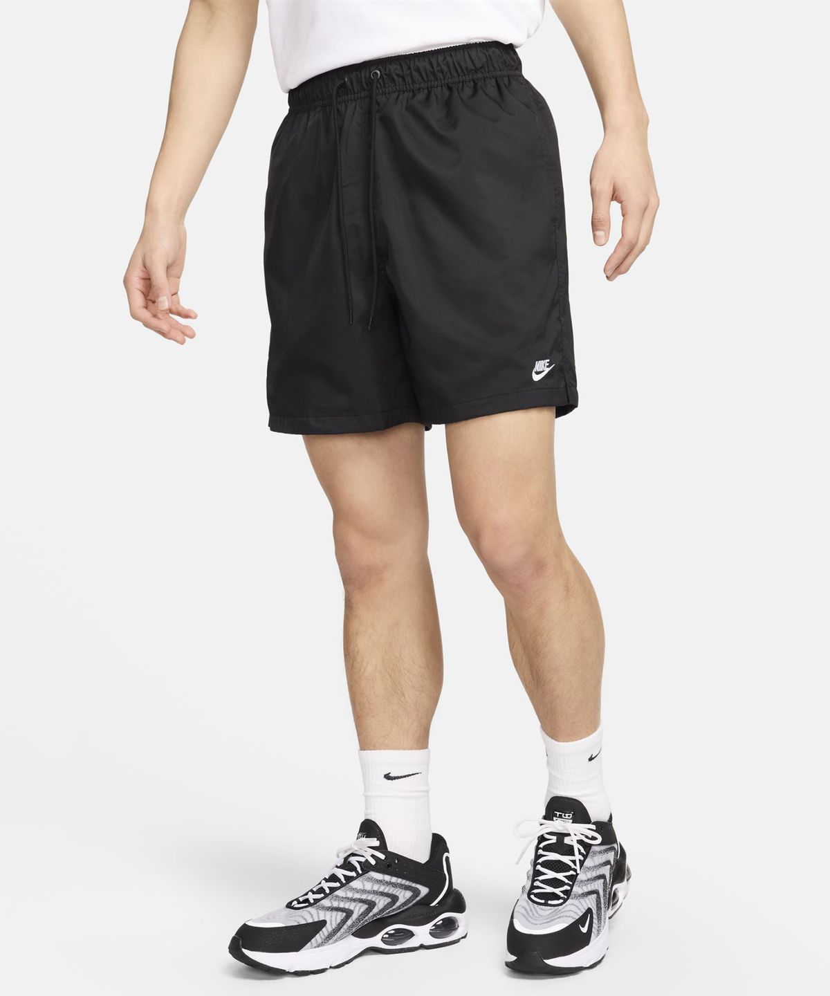 나이키(NIKE) 클럽 우븐 플로우 쇼츠 M - 블랙:화이트 / FN3308-010