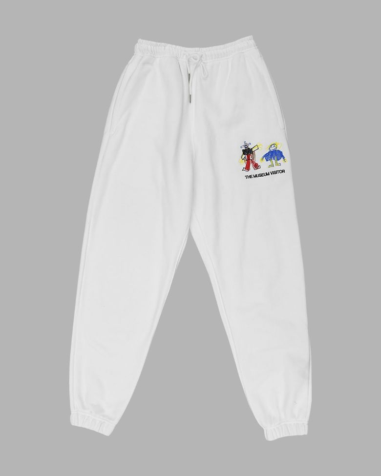 21 IN PARIS STITCHED JOGGER PANTS (WHITE)