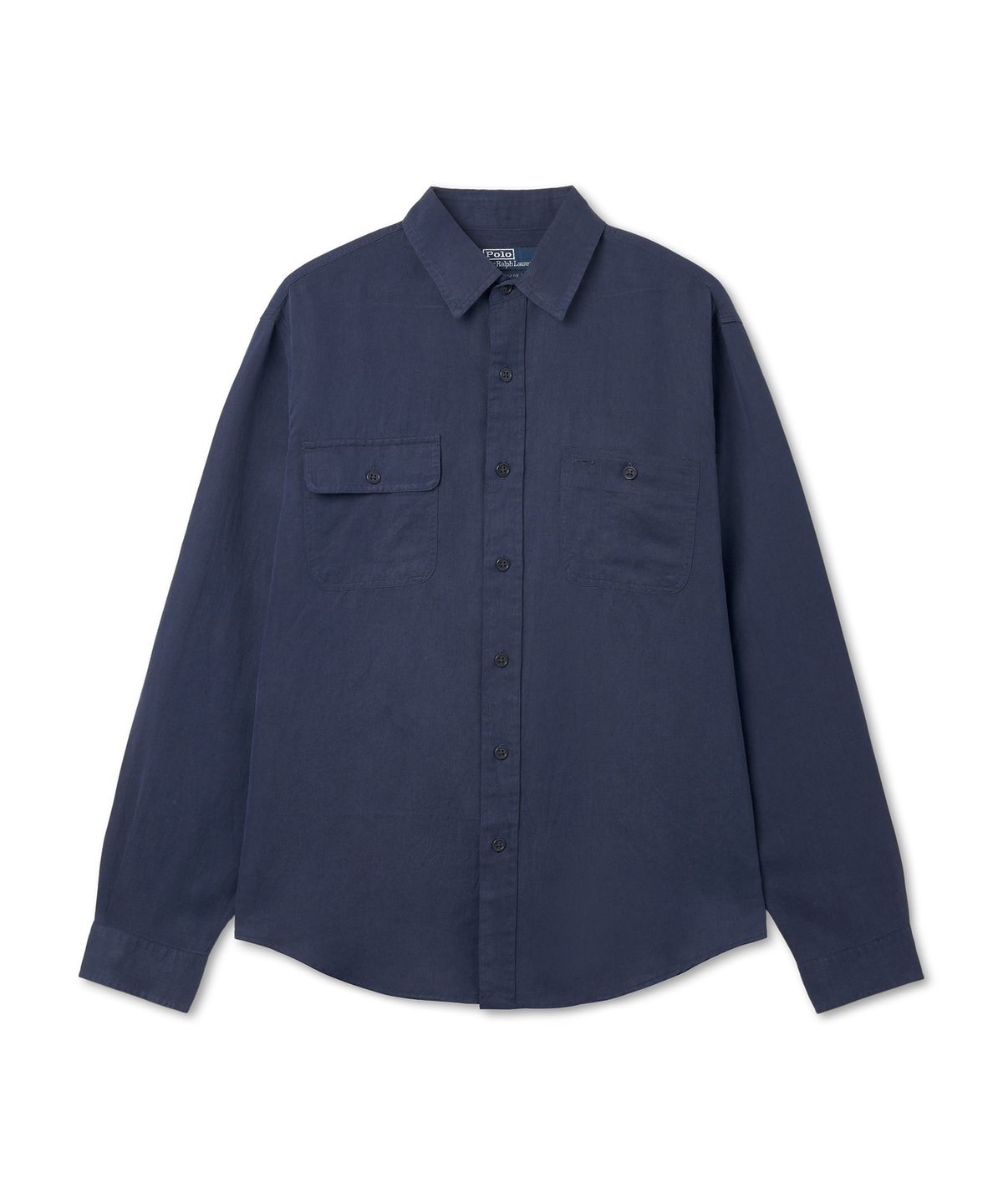 폴로 랄프 로렌(POLO RALPH LAUREN) 클래식핏 리넨 실크 트윌 워크셔츠 - 네이비
