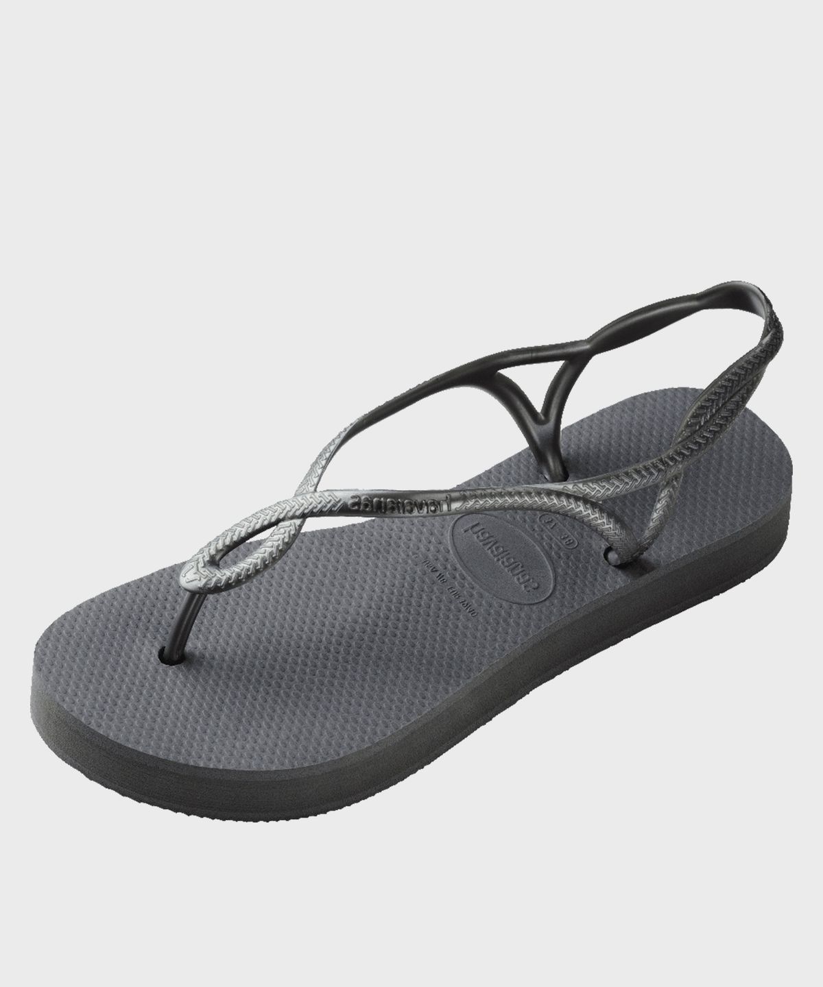 하바이아나스(HAVAIANAS) 루나 플랫폼 쪼리 샌들 Steel Gray