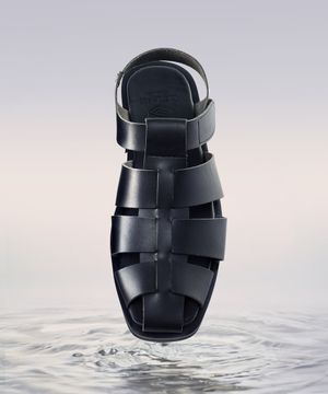 3.5cm 비건레더 피셔맨 샌들 더글라스(CR0080BK)