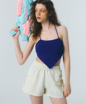 STRAP KNIT TOP (BIKINI)_cobalt blue