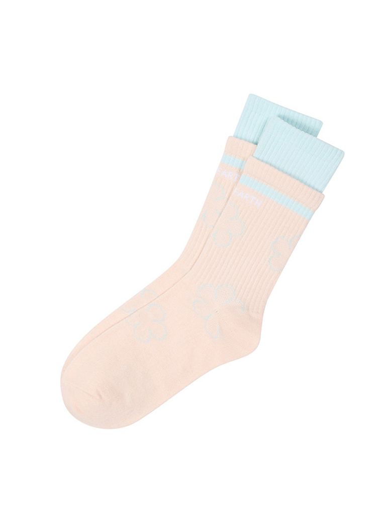 플라워 레이어드 양말_Light Pink