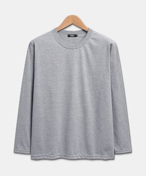 베이직 스탠다드핏 20수 무지 긴팔티셔츠 그레이