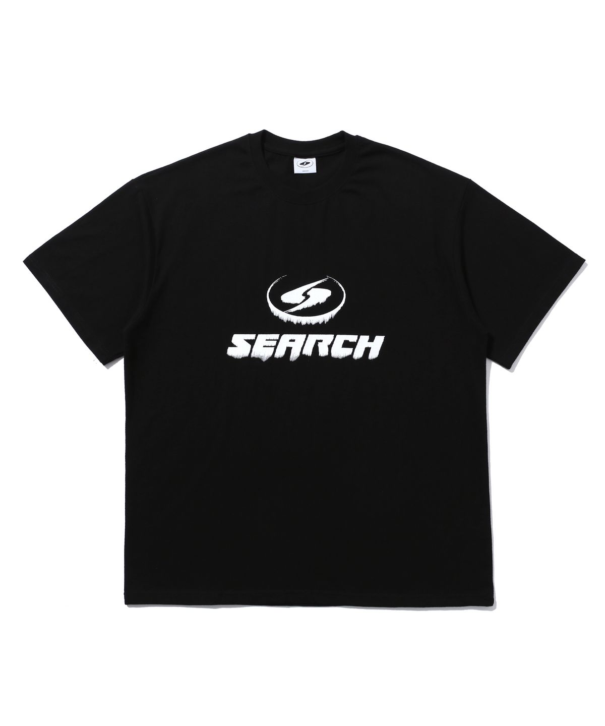 써치410(SEARCH410) 블리드 로고 반팔티 블랙-화이트