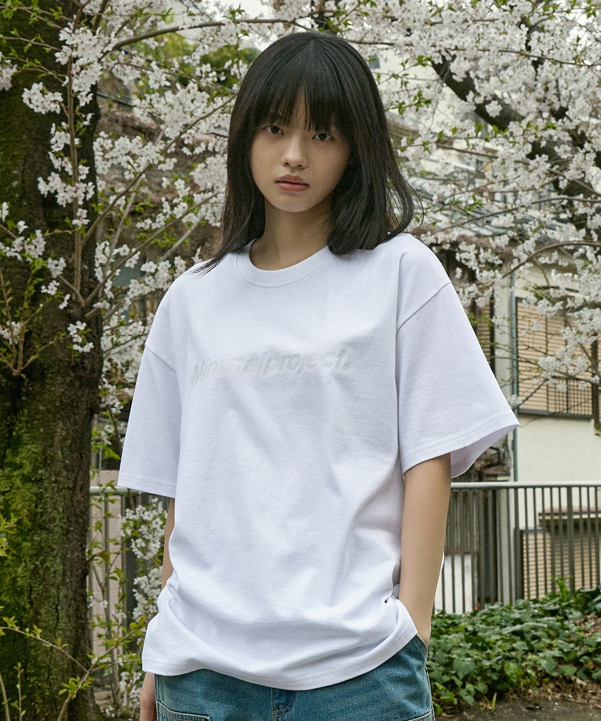 미니멀프로젝트(MINIMALPROJECT) 시그니처 실리콘 로고 반팔티셔츠 MST160 [WHITE]