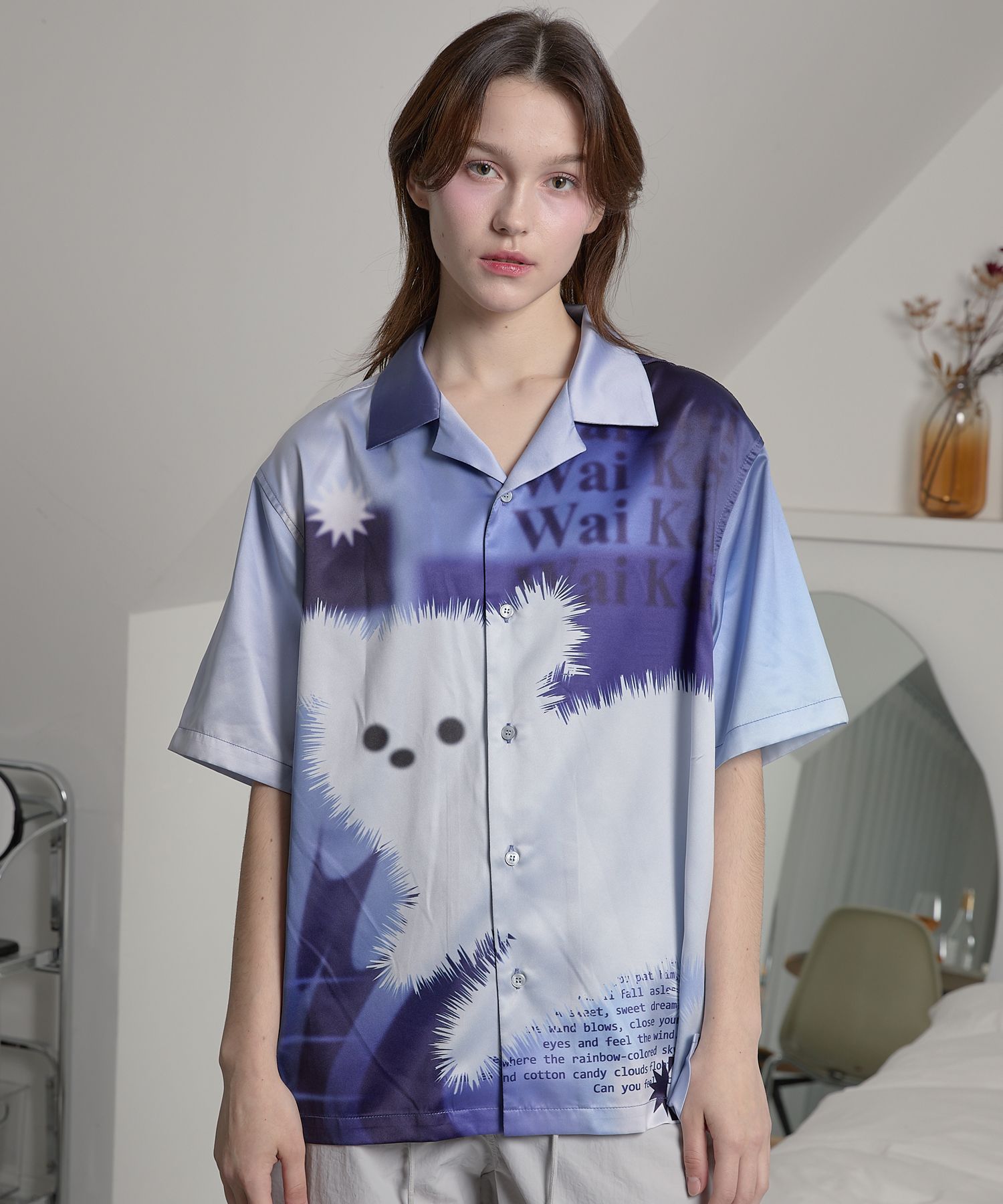 ★WAIKEI★ Gradient Maltese Short Sleeve T-shirt Navy YKBD02 MUSINSA | WAI KEI Gradient Maltese Short-Sleeved Shirt Navy