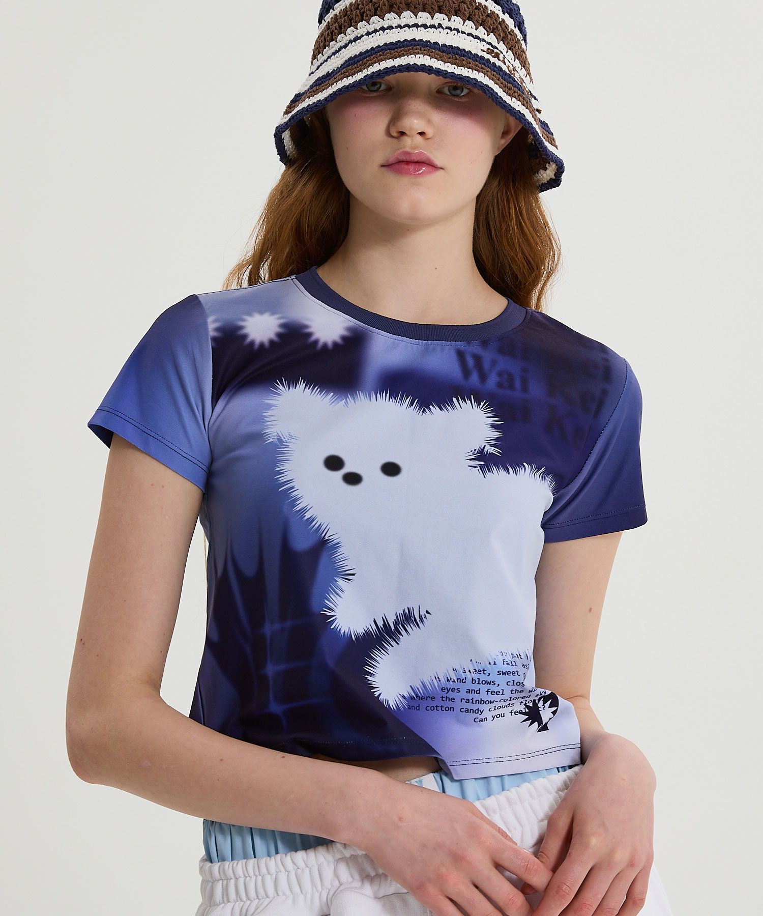 ★WAIKEI★ Gradient Maltese Short Sleeve T-shirt Navy YKBD02 MUSINSA | WAI KEI Gradient Maltese Short-sleeved T-shirt Navy