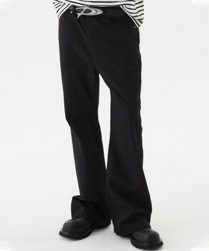 시그니처 플레어 데님 팬츠 블랙