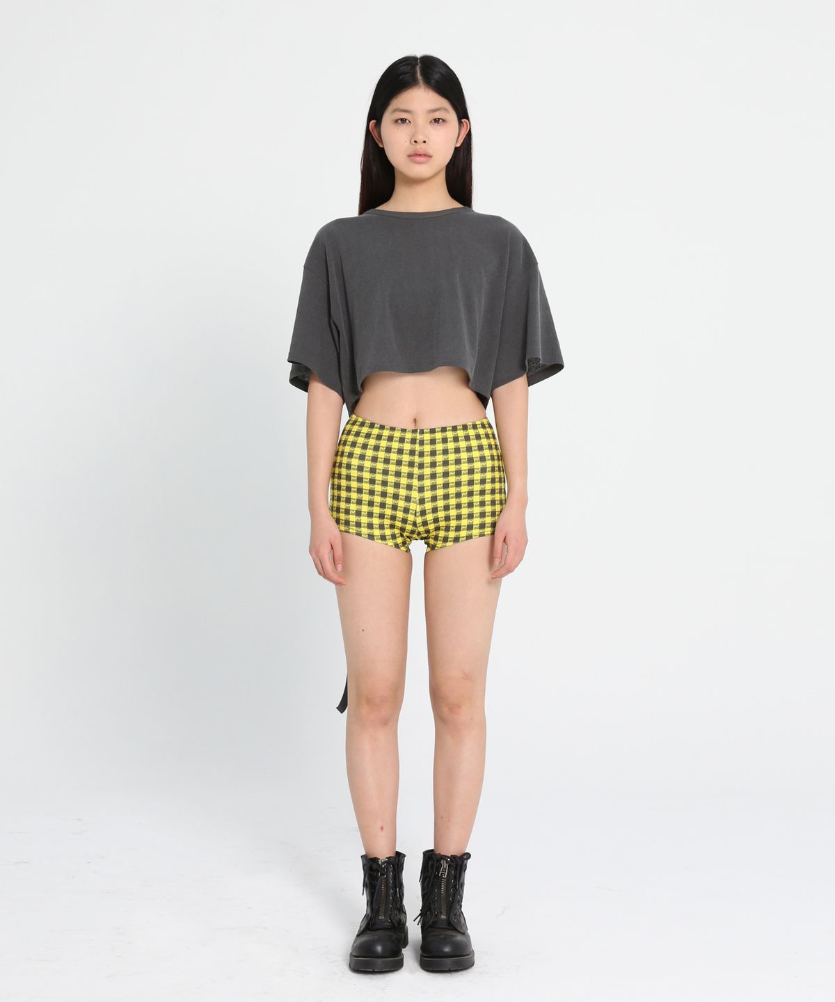 에스이오(s/e/o) UPSIDE DOWN T-SHIRT_CHARCOAL