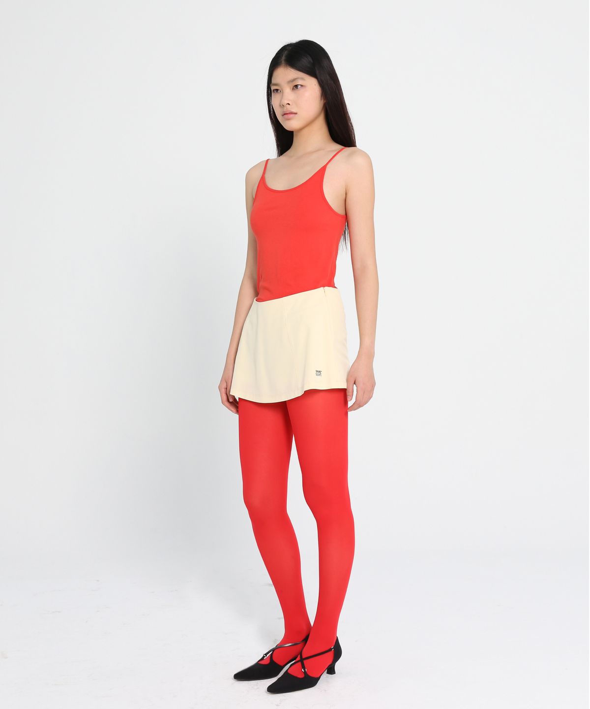 에스이오(s/e/o) PANELED CULOTTE MINI SKIRT_CREAM