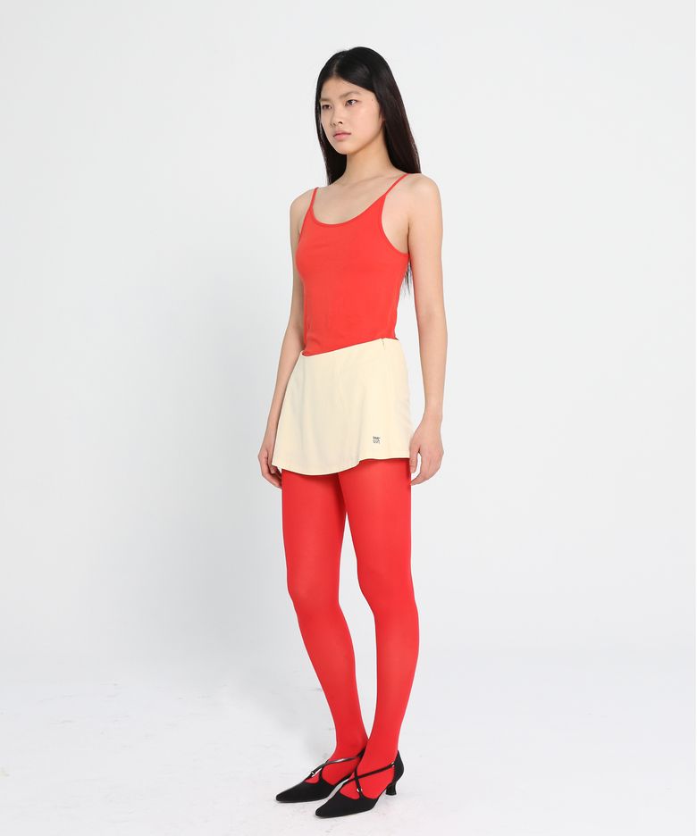 PANELED CULOTTE MINI SKIRT_CREAM