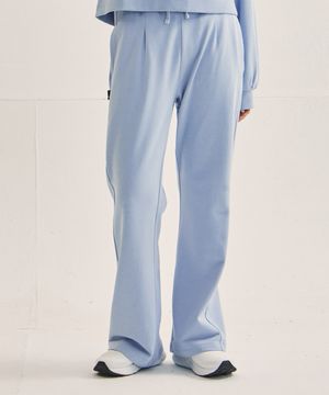 WW 원 턱 세미 와이드 스웨트 팬츠[스카이블루]