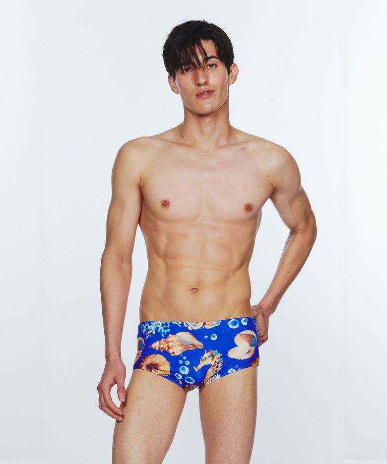 Marine Breeze Leg Swimsuit - Ocean Blue