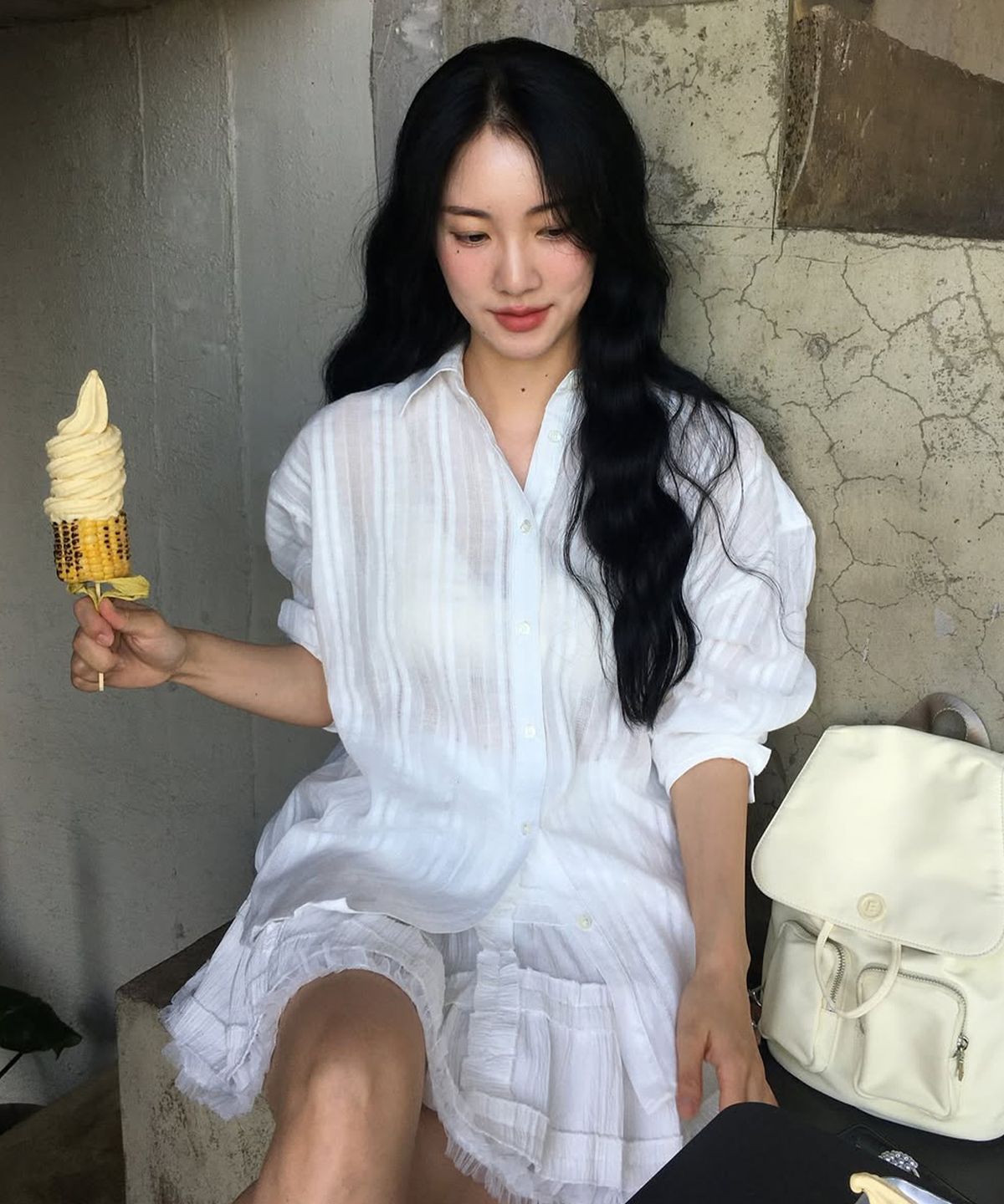펀프롬펀(FUNFROMFUN) EYELET OVERFIT SHIRTS, WHITE