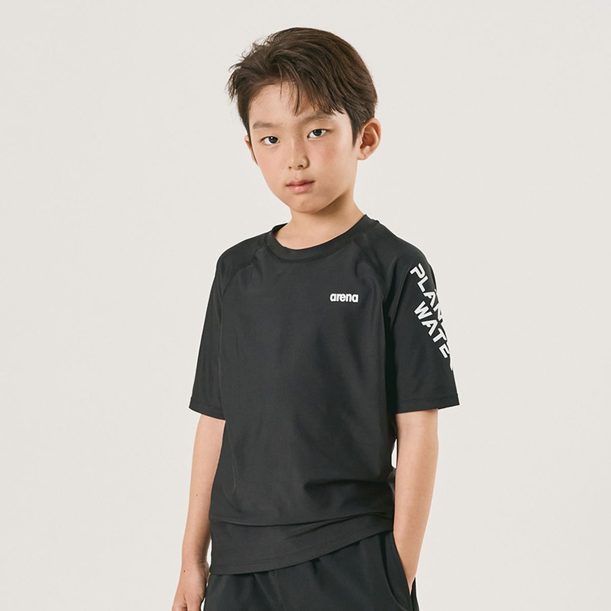 아레나 키즈(ARENA KIDS) 플레닛 아동 레저 반팔 래쉬가드 A4BB1BC01BLK