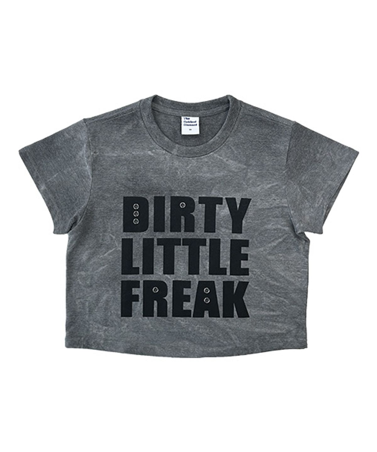 더콜디스트모먼트(THE COLDEST MOMENT) TCM dirty little freak crop T (charcoal)