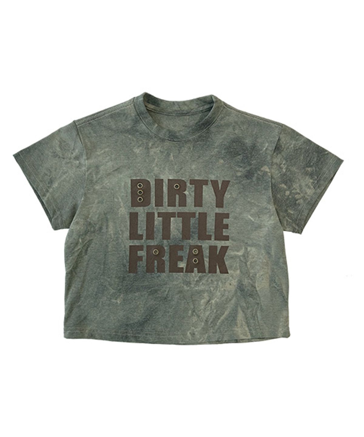 더콜디스트모먼트(THECOLDESTMOMENT) TCM dirty little freak crop T (khaki)