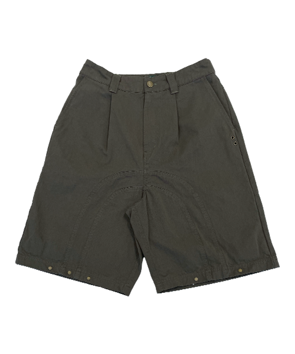 더콜디스트모먼트(THE COLDEST MOMENT) TCM rivet half pants (brown)