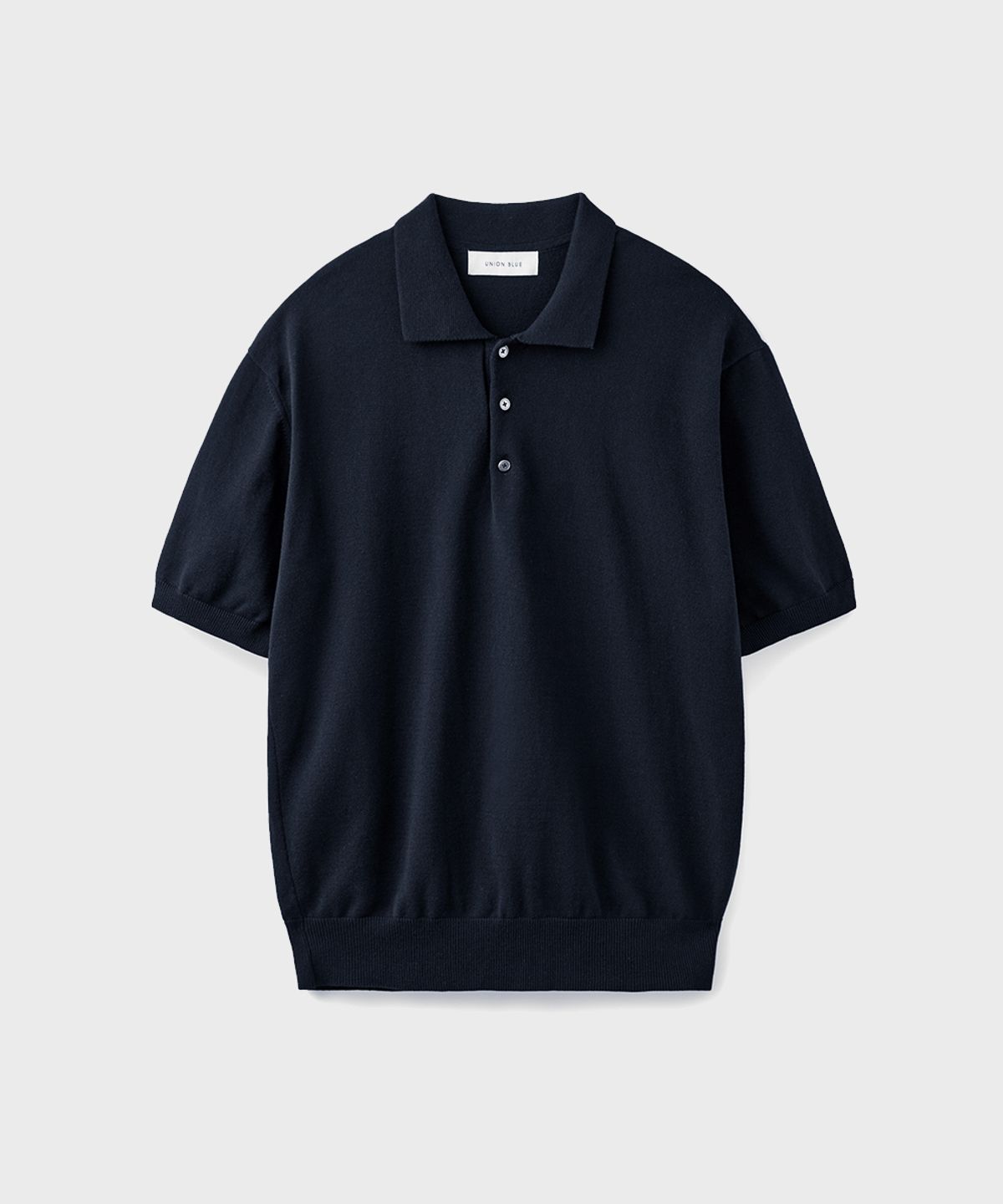 유니온블루(UNION BLUE) HARD TWIST COMFORT POLO KNIT [INK NAVY]